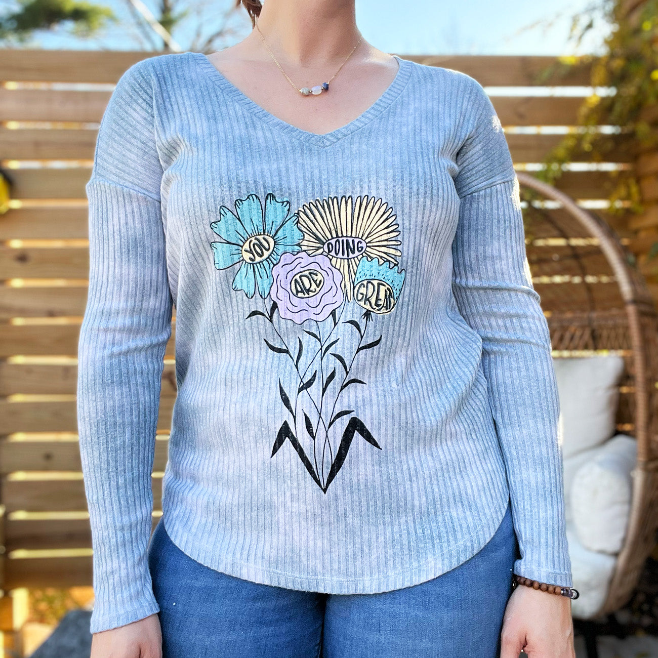 You Are Doing Great | Blue Long Sleeve | Medium