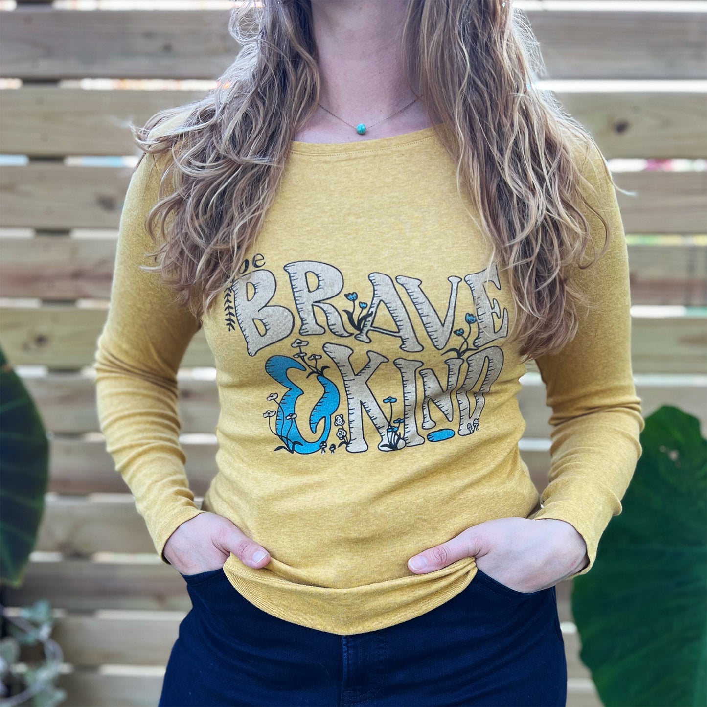 Brave & Kind | Mustard Long Sleeve | Medium