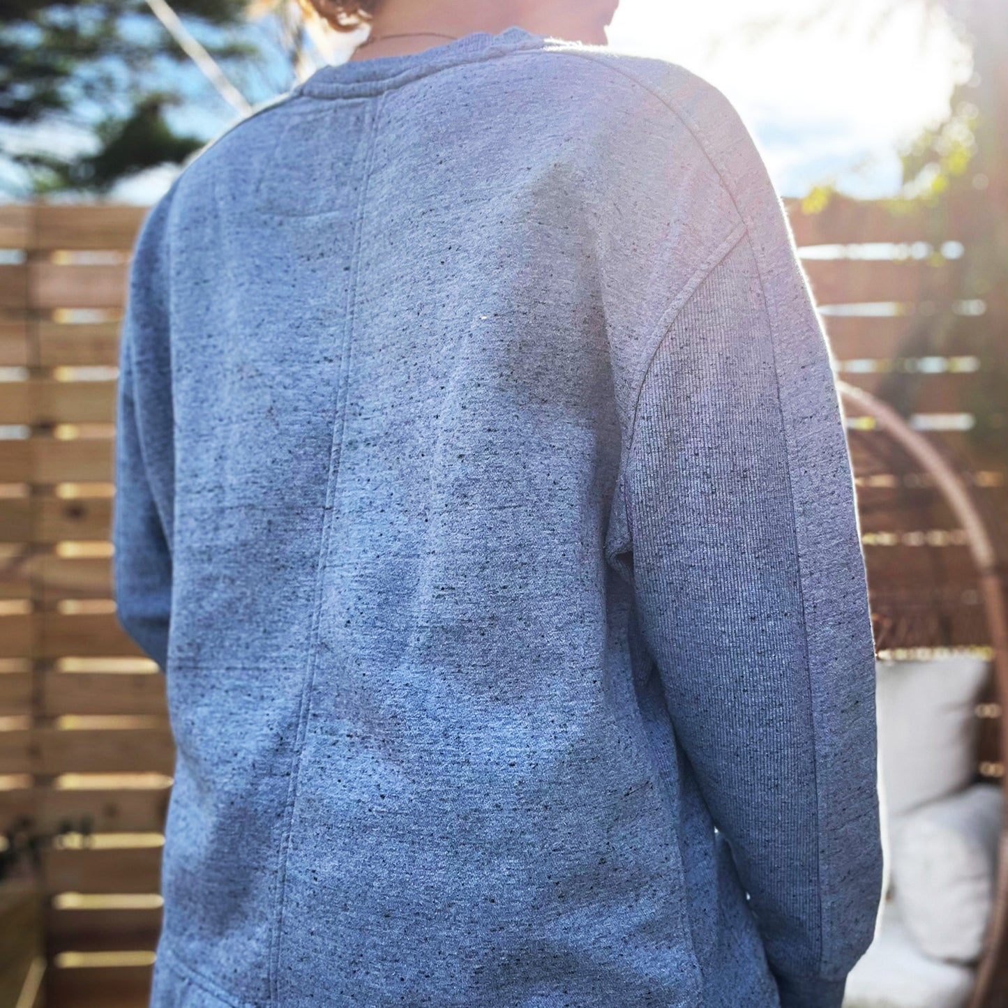Brave & Kind | Heather Blue Sweater | XL