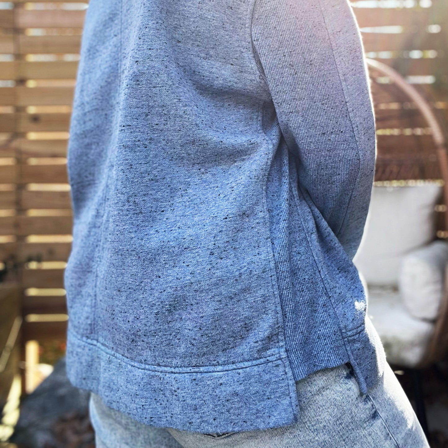Brave & Kind | Heather Blue Sweater | XL