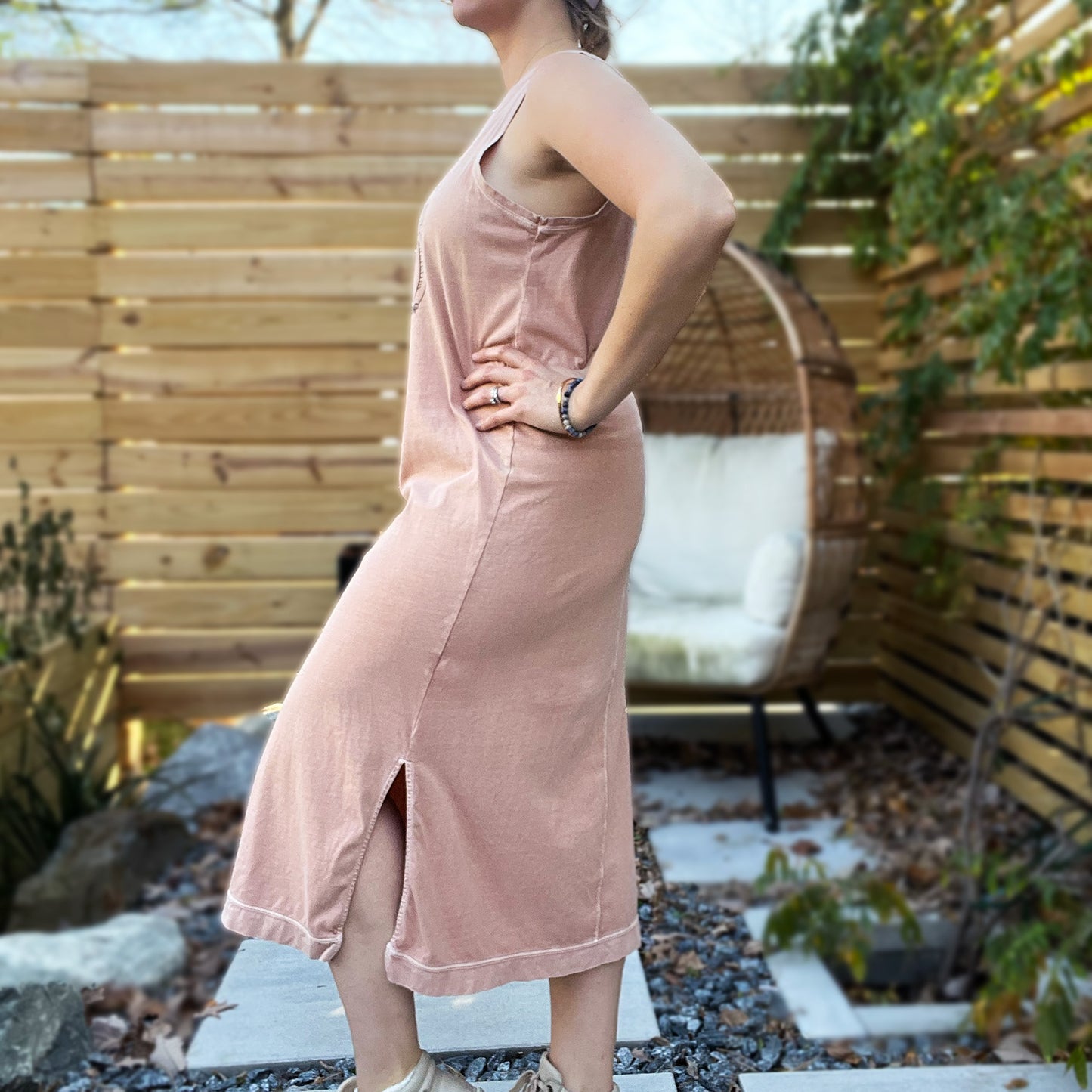 Brave & Kind | Dusty Pink Dress | Large