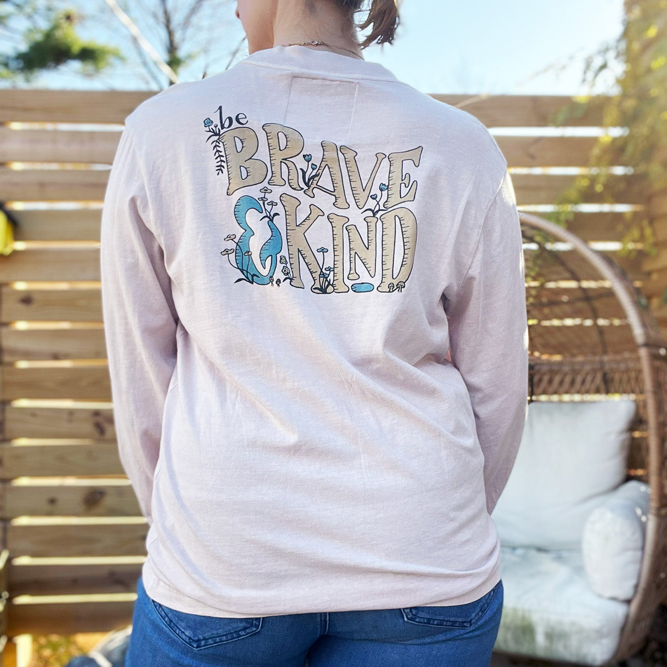 Brave & Kind | Pink Long Sleeve | Medium