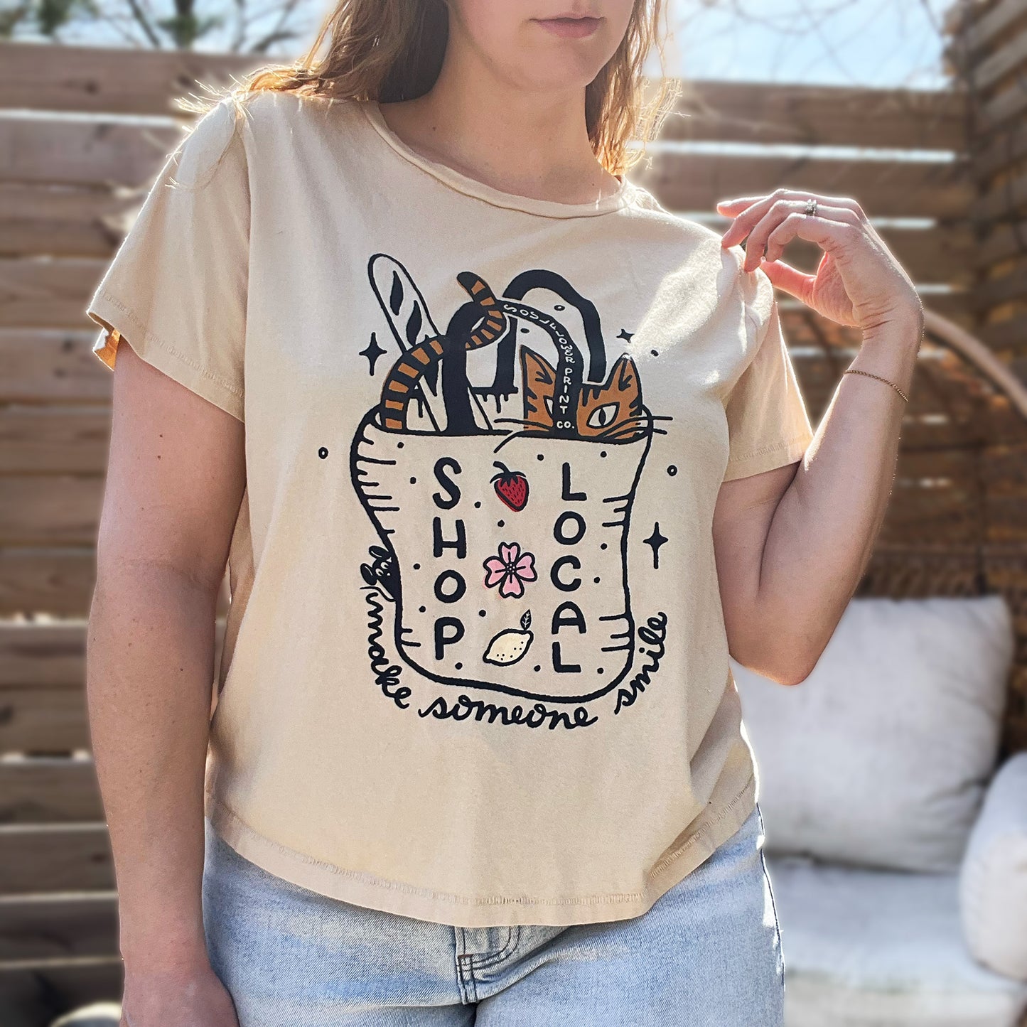 Shop Local | Cream Tee | 2X