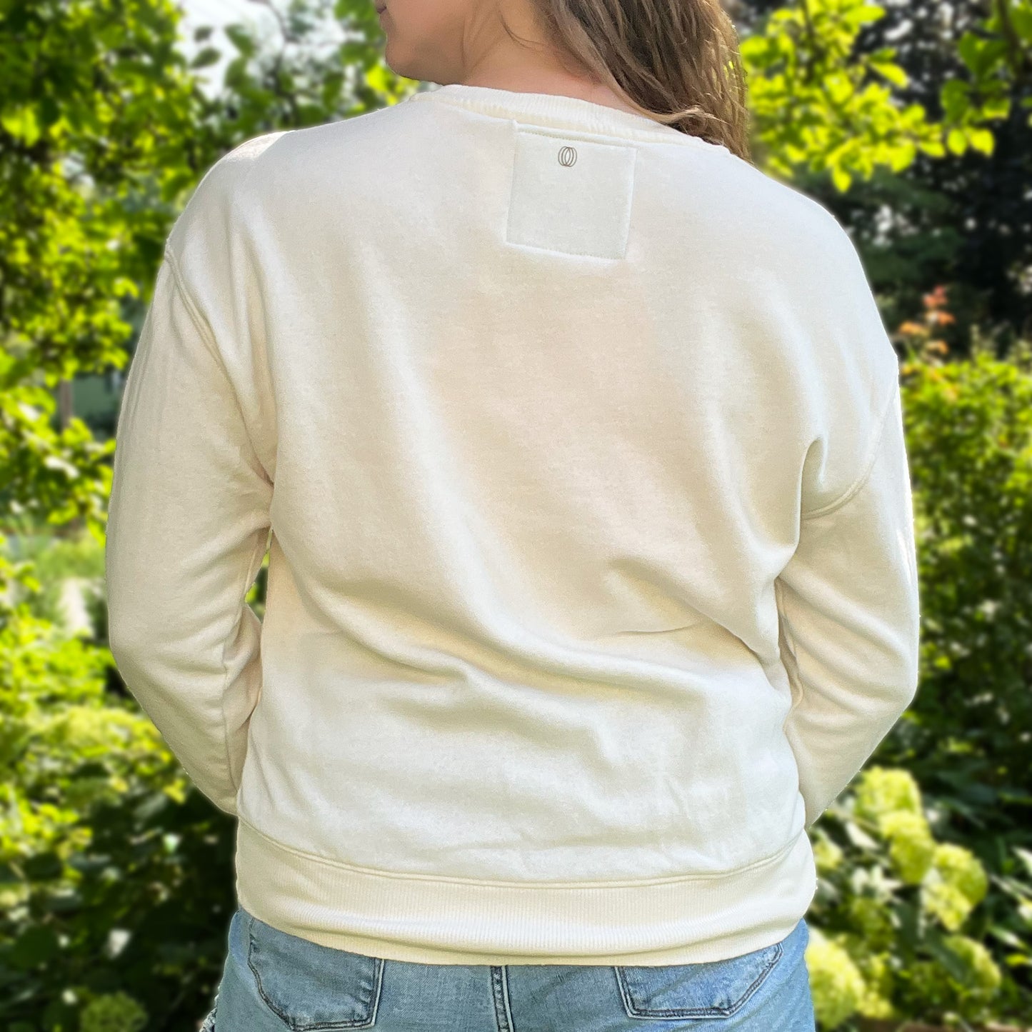 One Day at a Time | July Birth Flower | Cream Sweatshirt | Medium