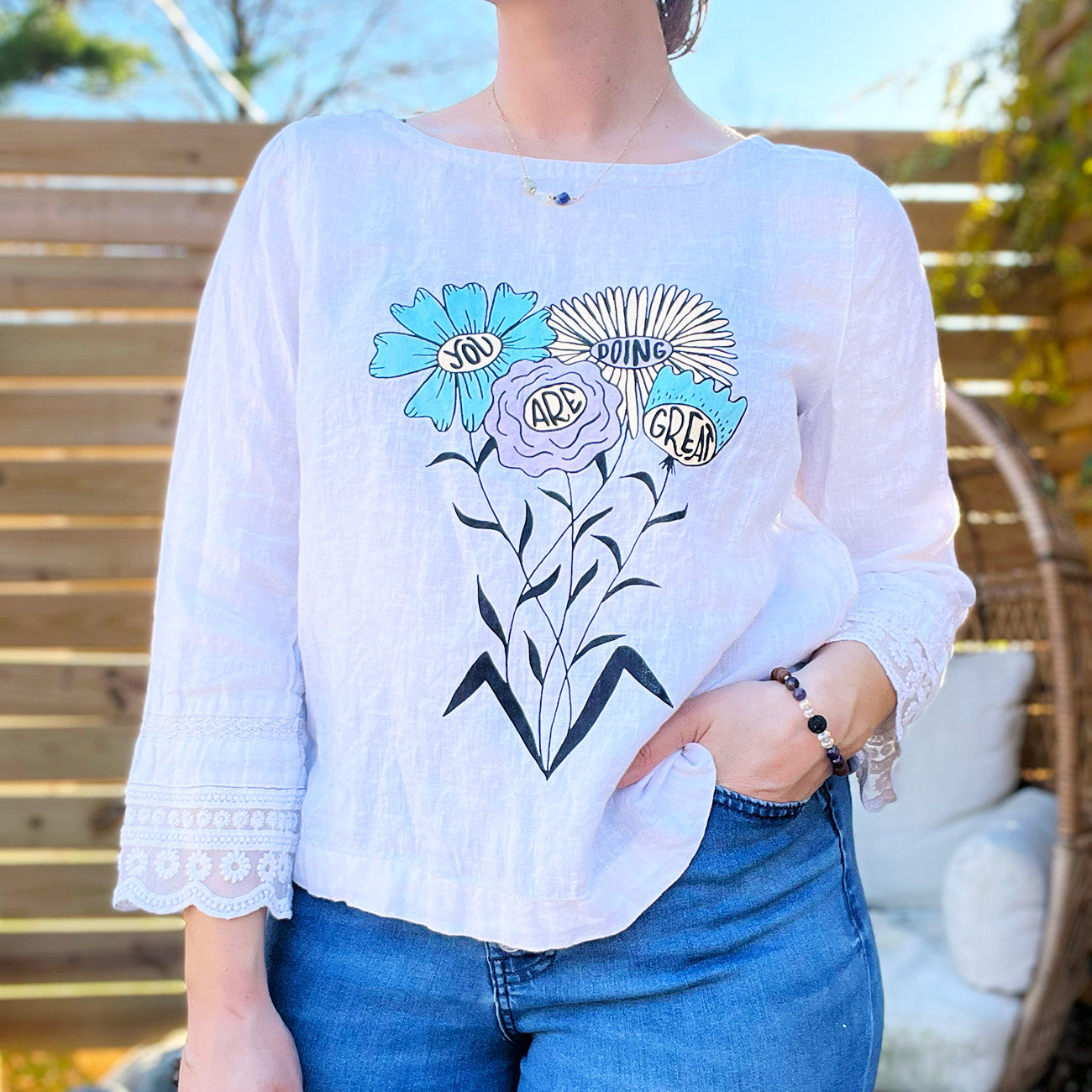 You Are Doing Great | 3/4 Sleeve Shirt | Medium