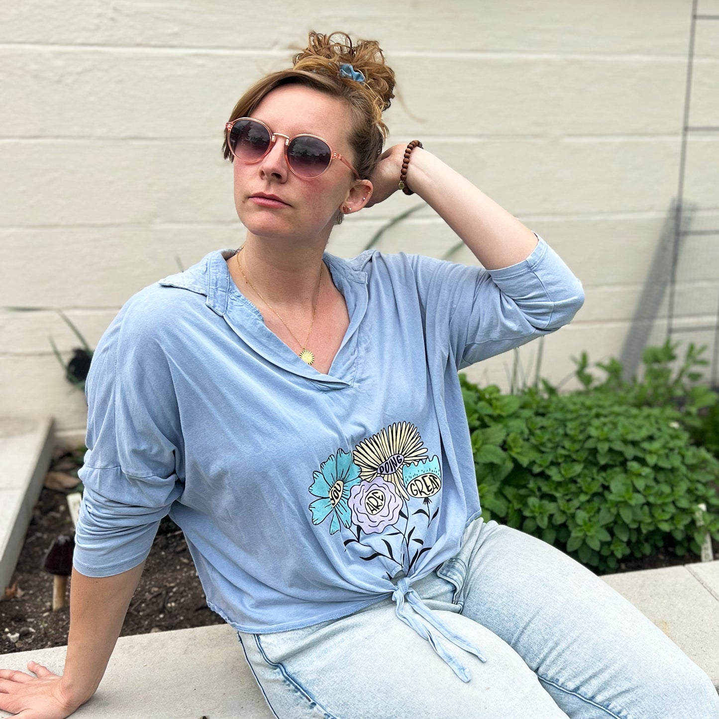 You Are Doing Great | Blue Long Sleeve | Large
