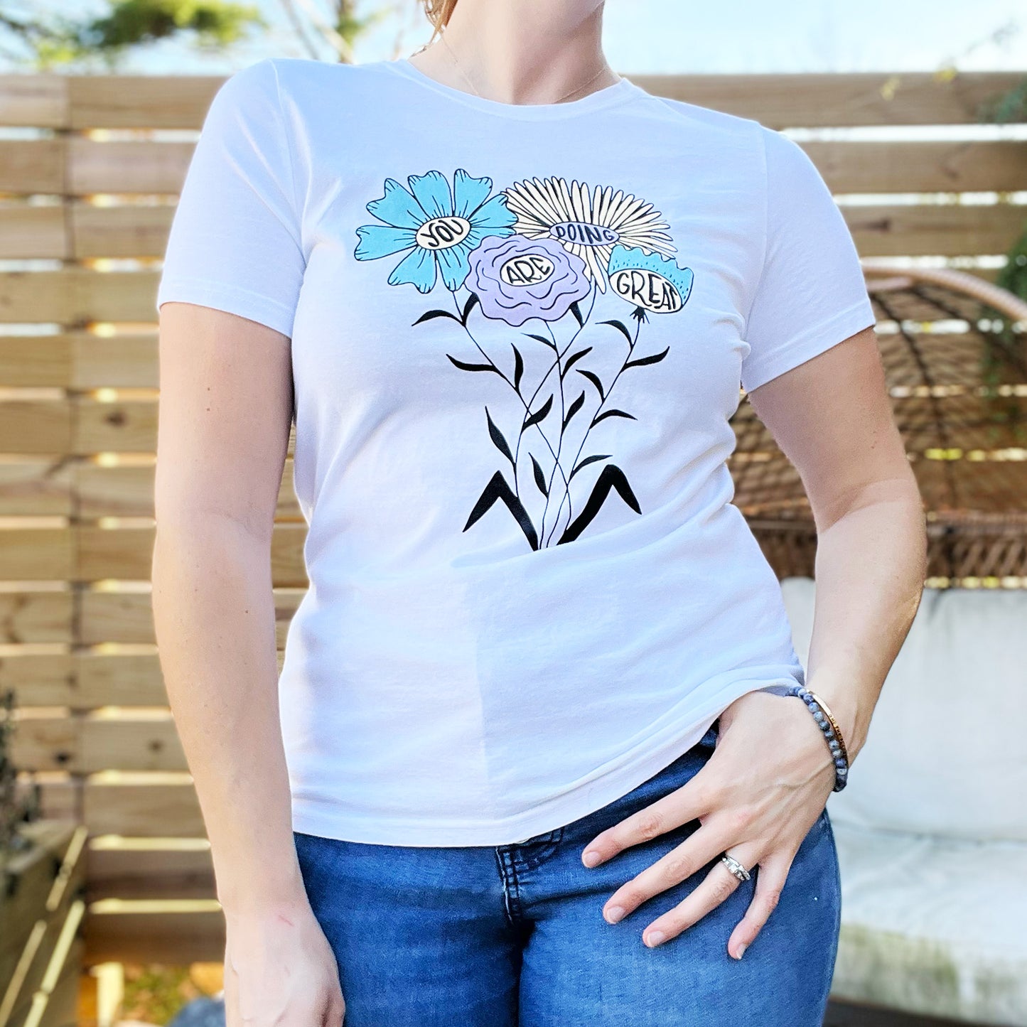 You Are Doing Great | White Tee | Medium