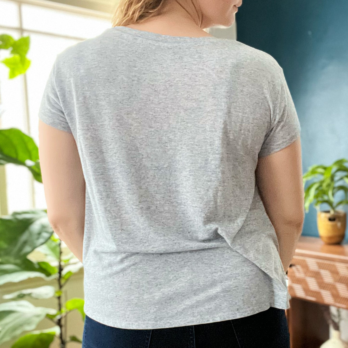 Home Sweet Indiana | Heather Dusty Blue Tee | Medium