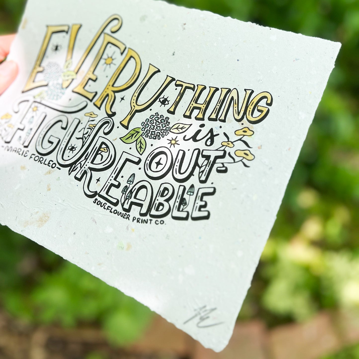Handmade Paper Poster | Everything is Figureoutable