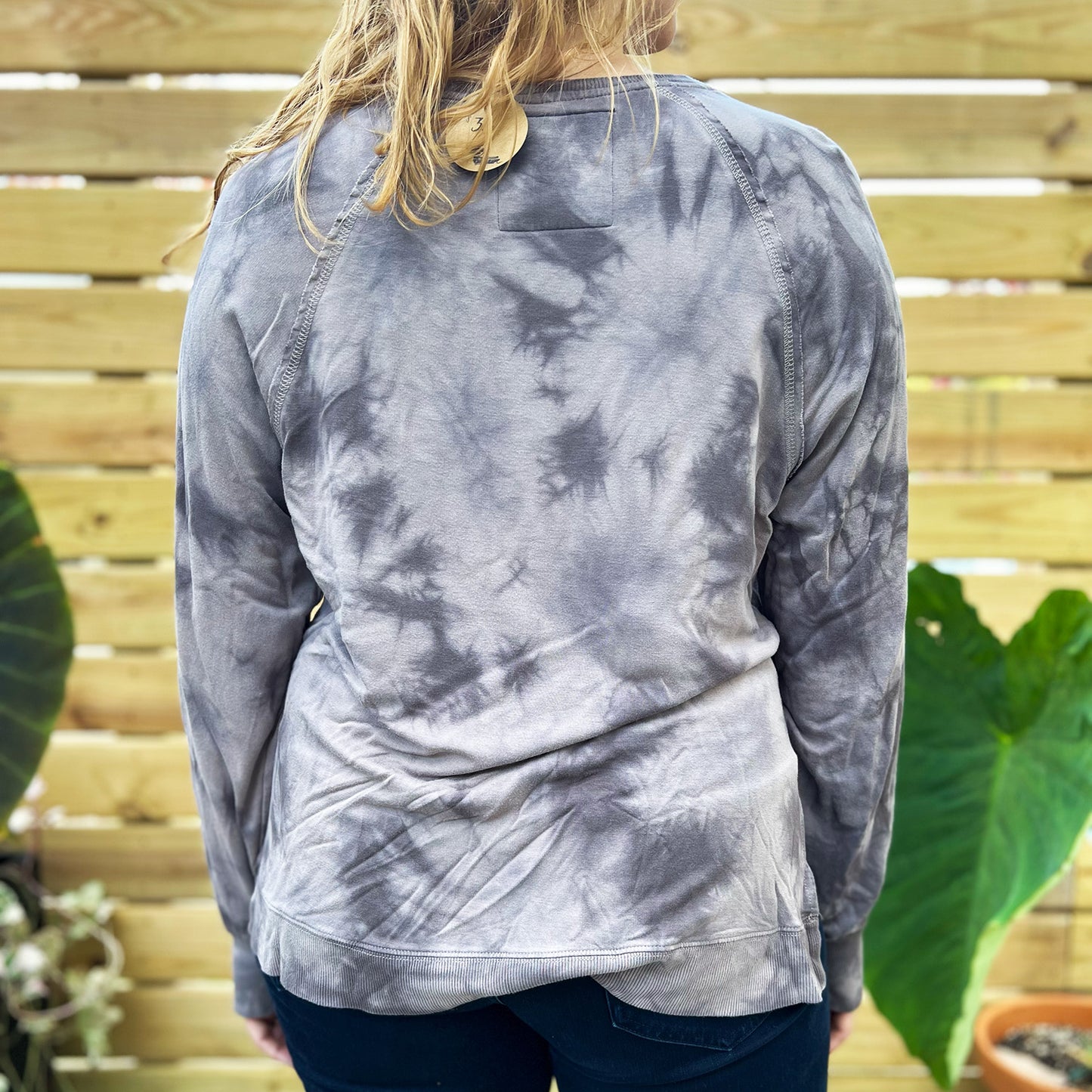 Brave & Kind | Gray Tiedye Long Sleeve with Thumbholes | Medium