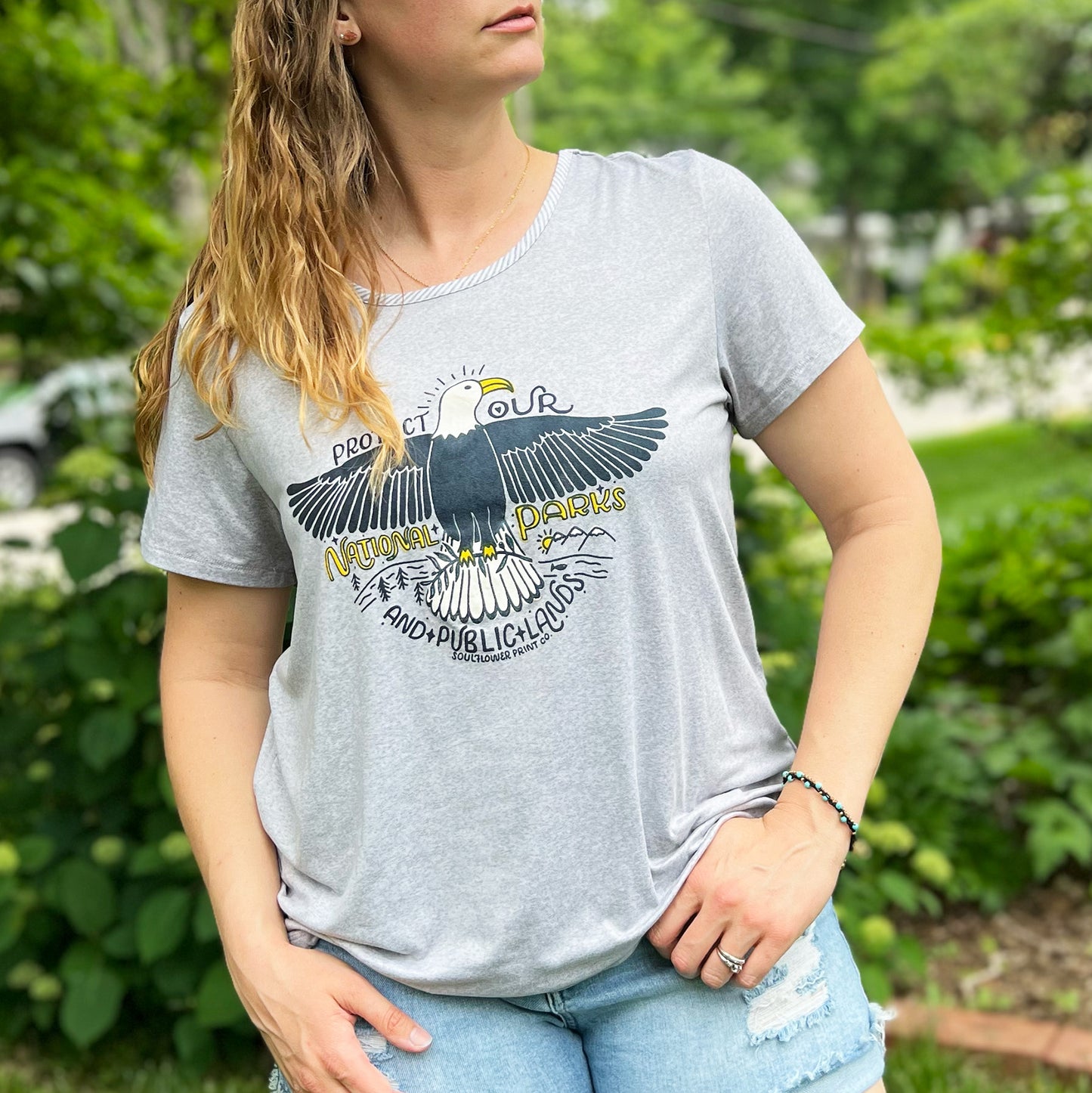 National Parks | Heather Gray Tee | Large