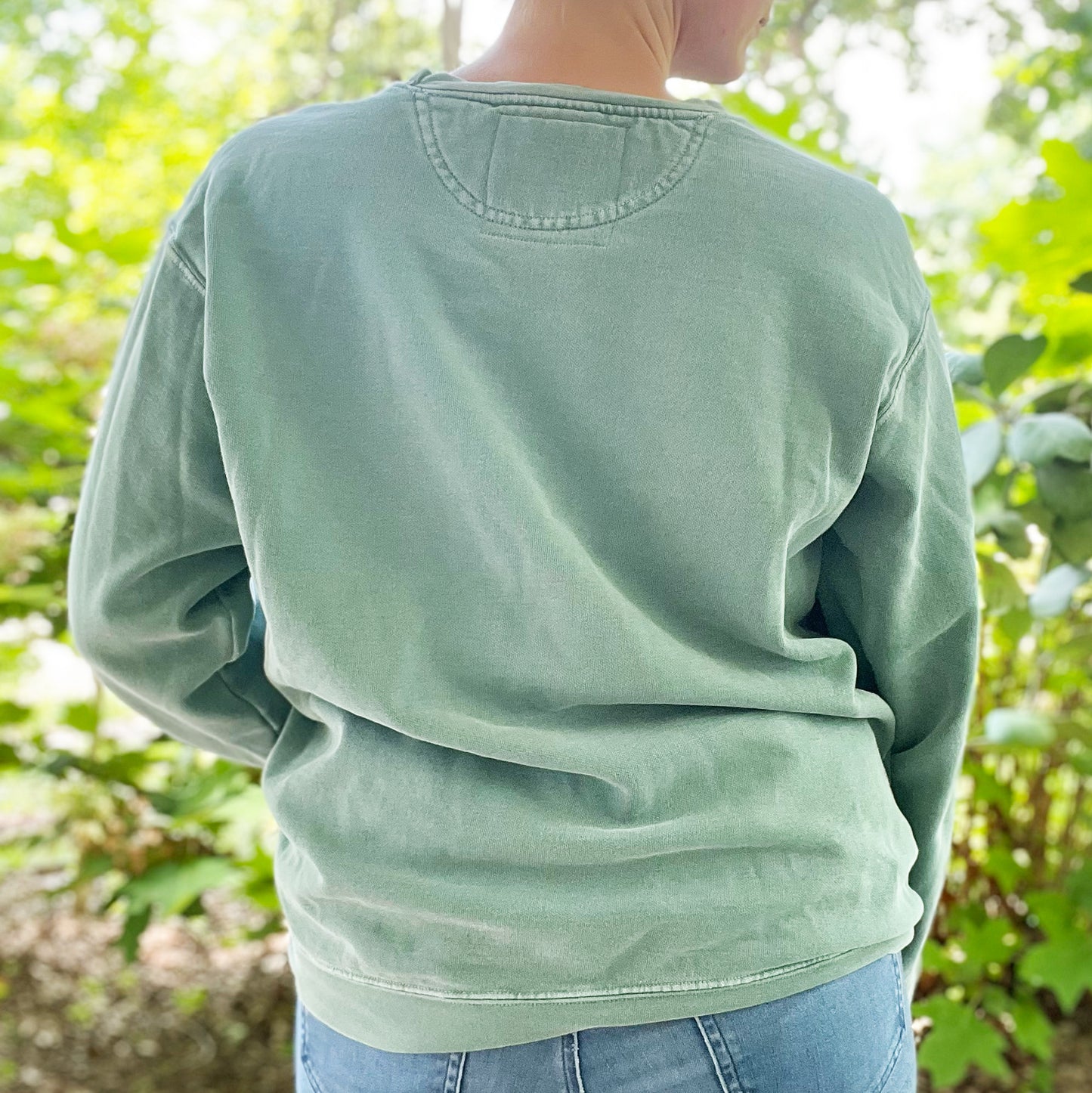 Stronger Together | June Birth Flower | Teal Sweatshirt | Large