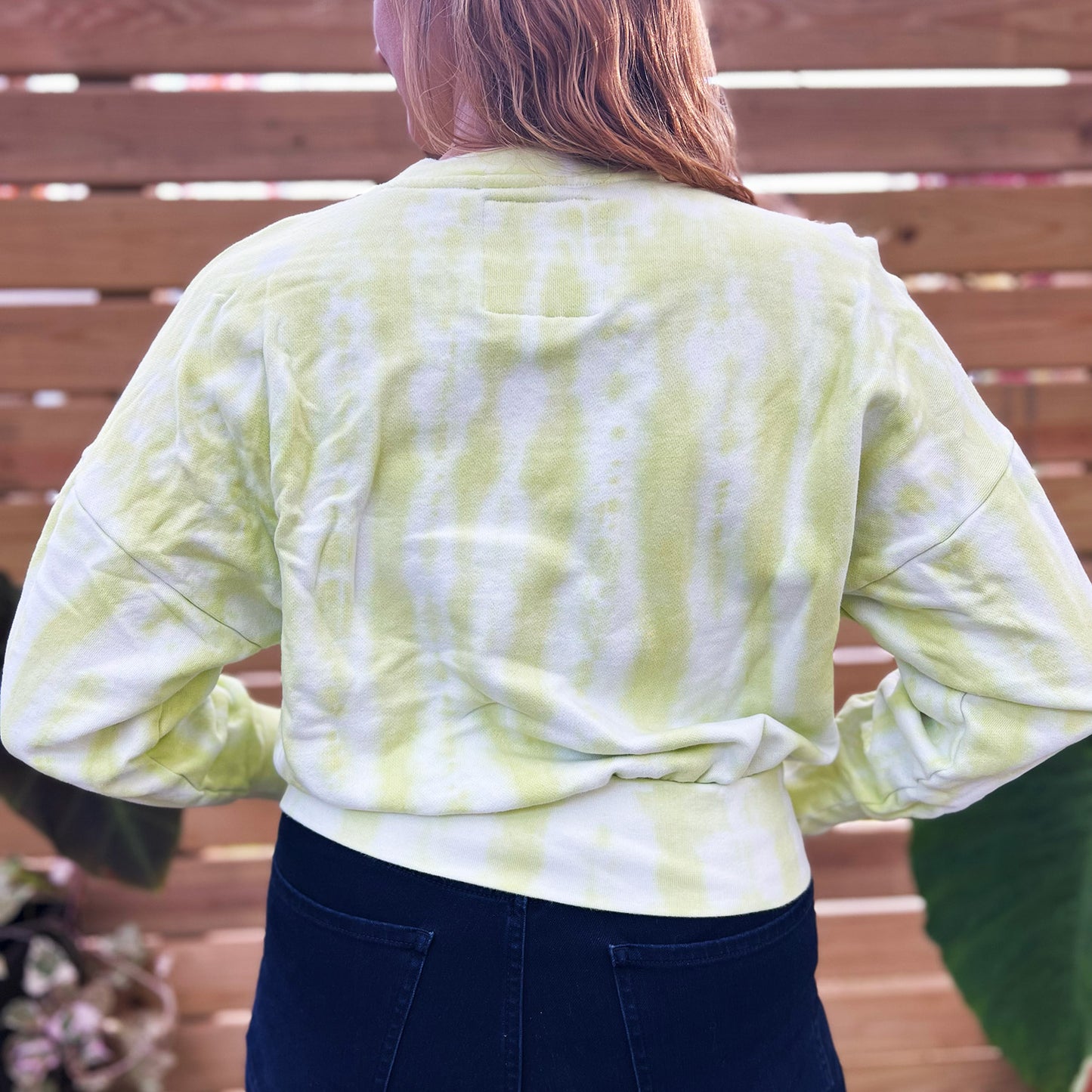 Protect Mother Nature | Green Tiedye Sweater | Medium
