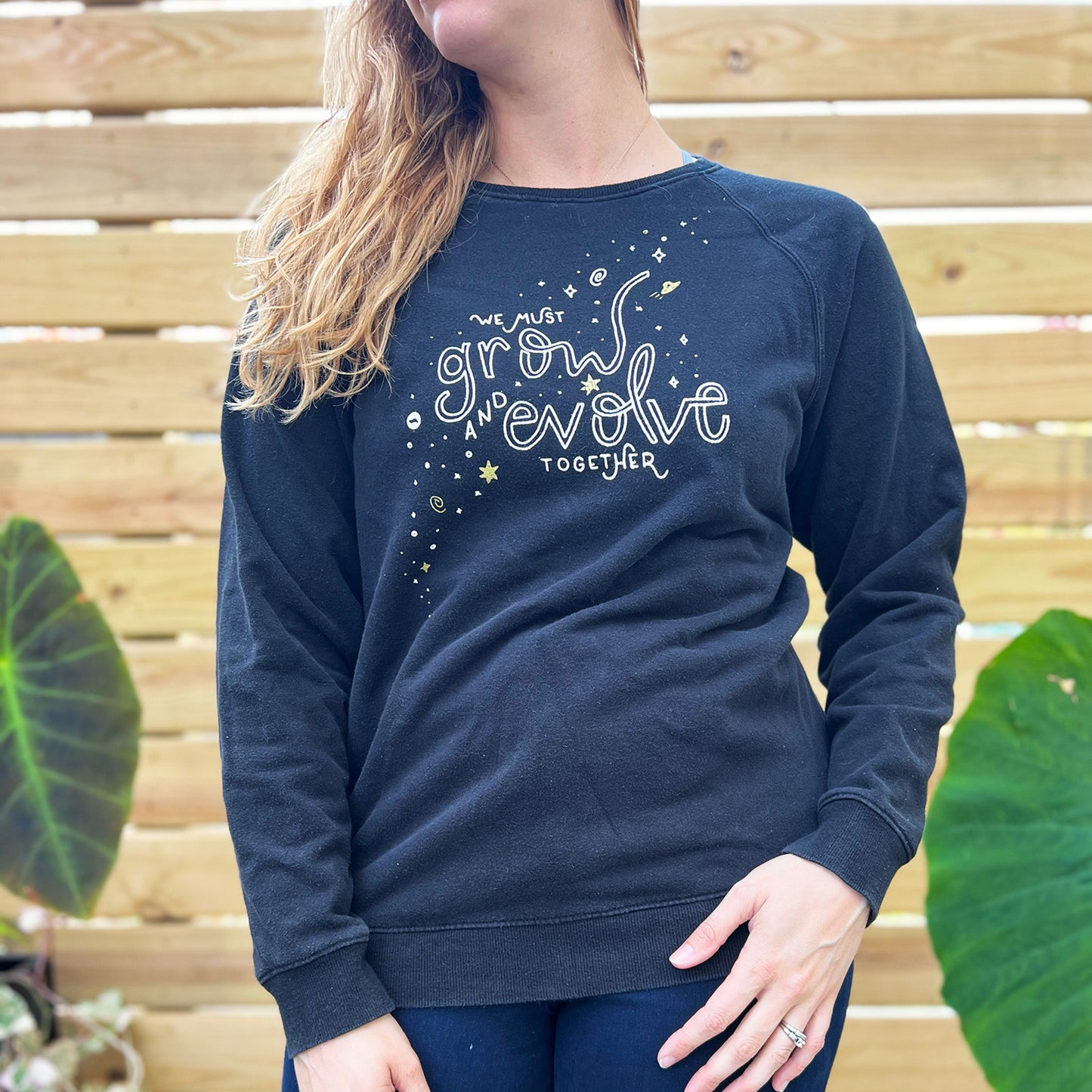 Grow & Evolve | Black Sweater | Medium