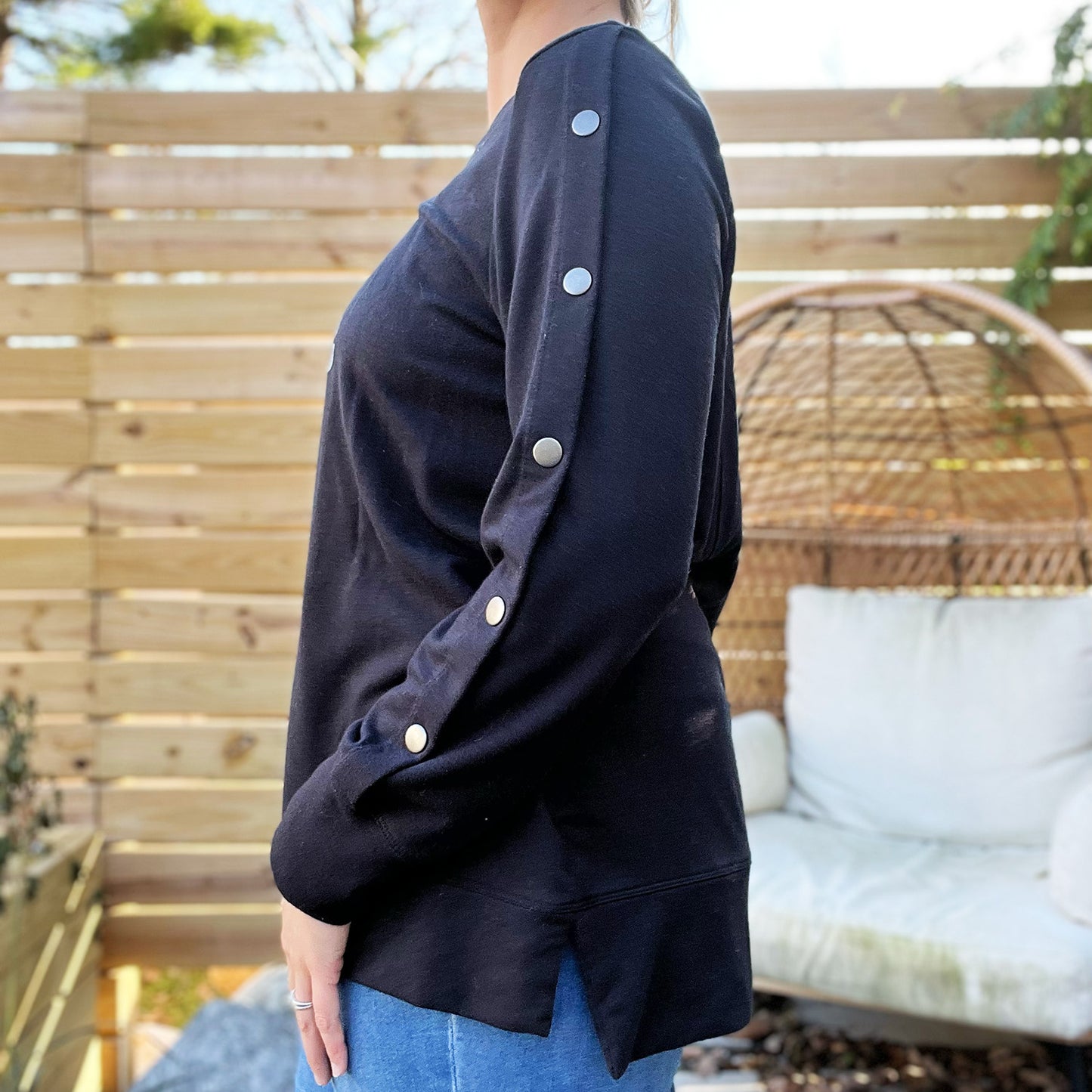 Grow & Evolve | Black Sweater | Large