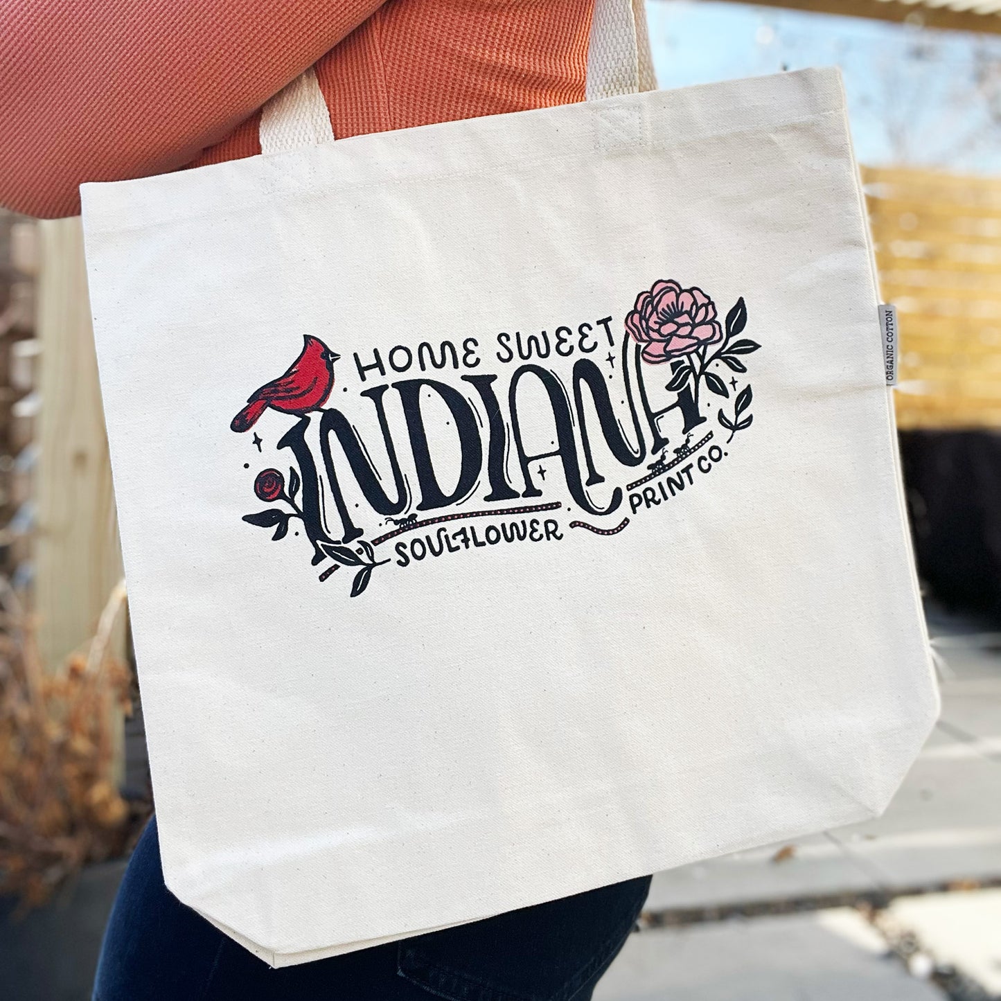 Home Sweet Indiana | Cream Tote Bag