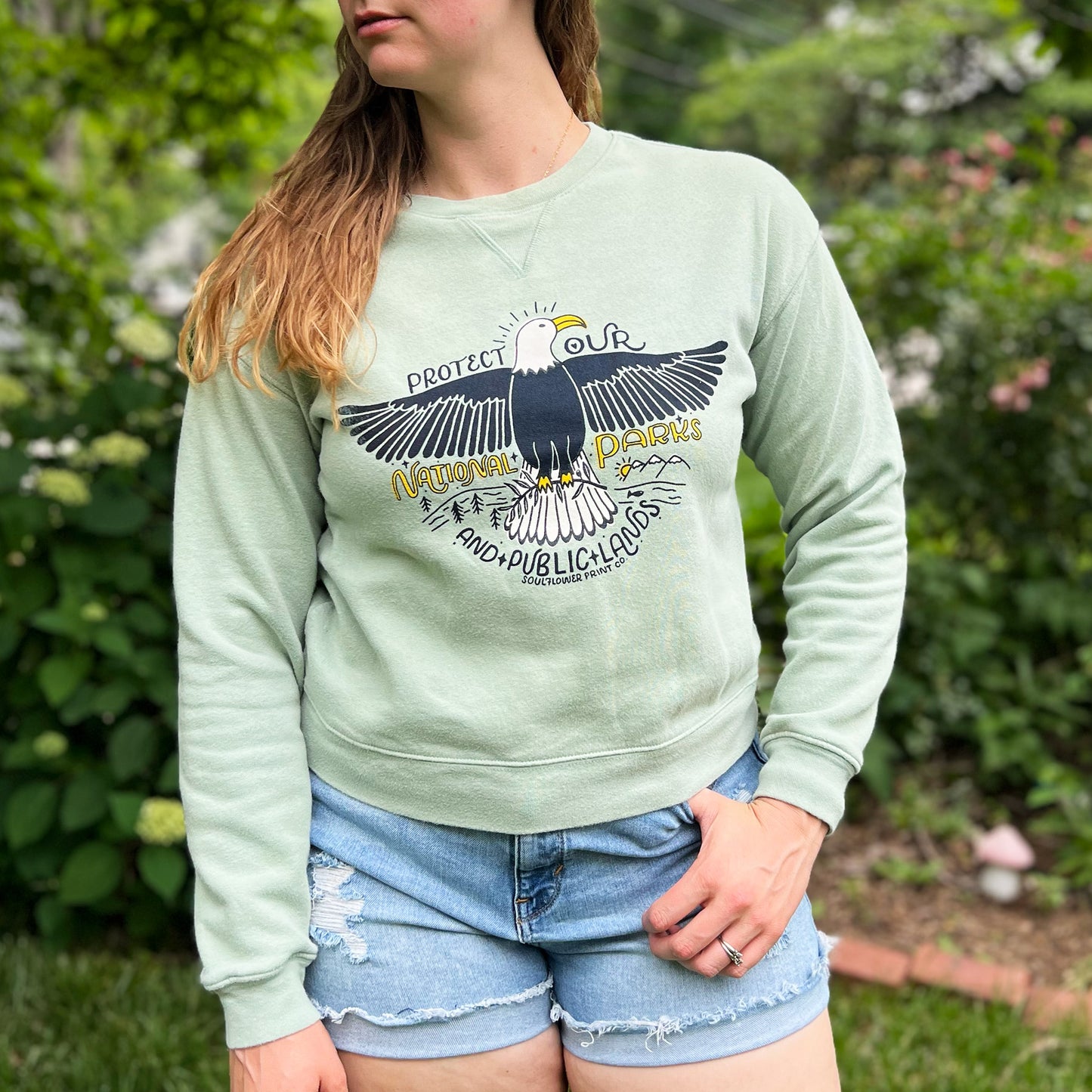National Parks | Mint Green Sweatshirt | Small