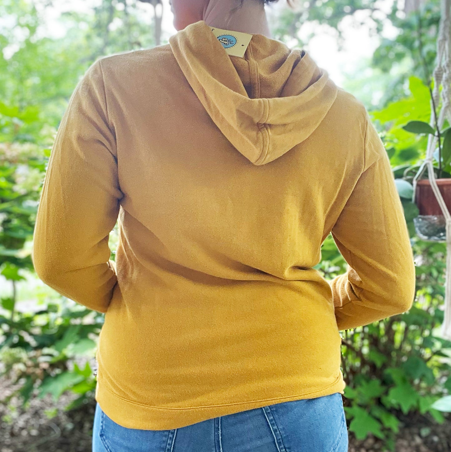 Stronger Together | June Birth Flower | Mustard Hoodie | Large