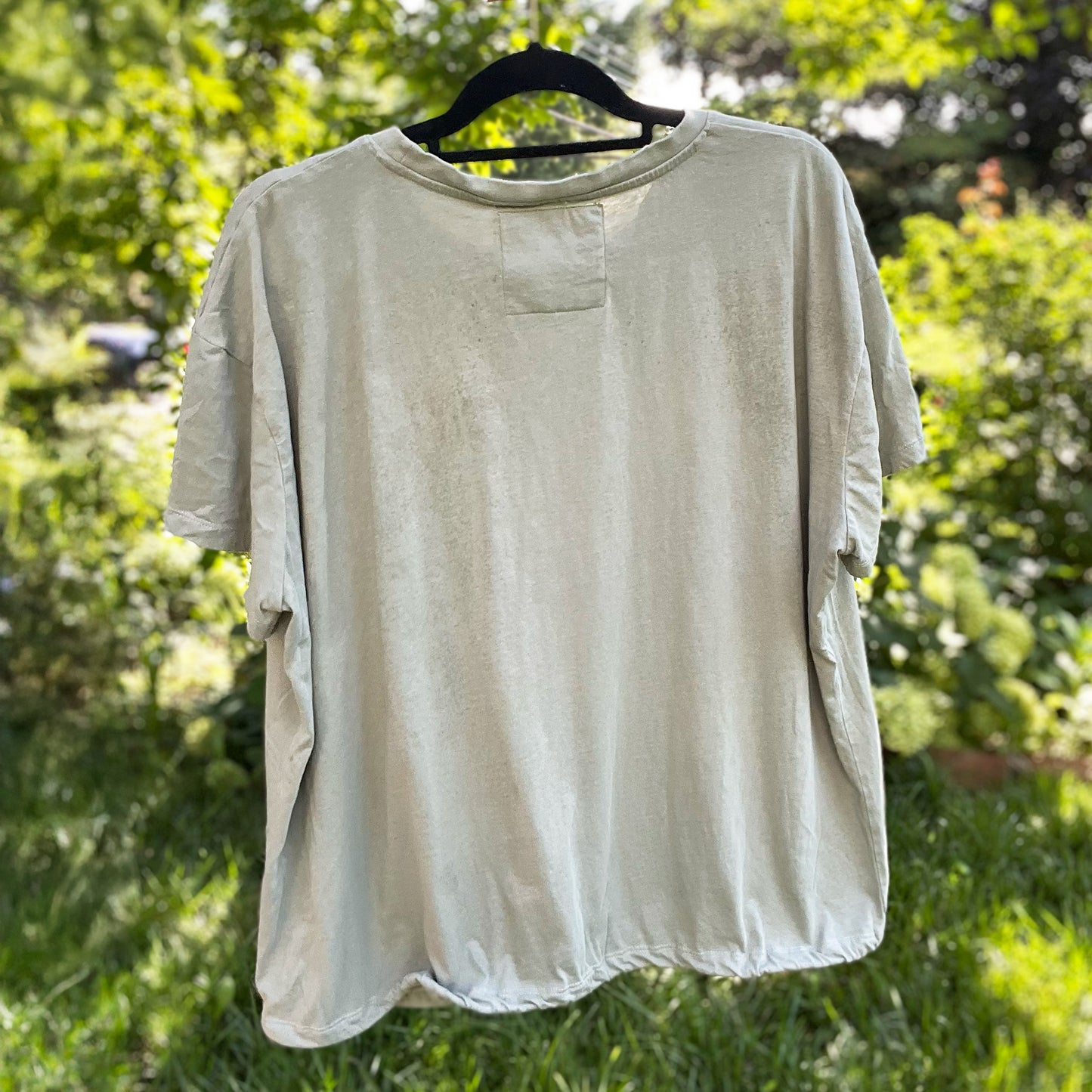 One Day at a Time | July Birth Flower | Olive Green Tee | 2X