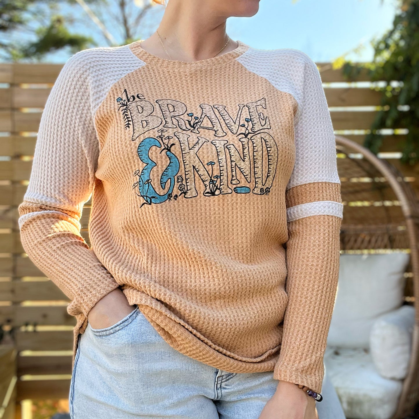 Brave & Kind | Orange Long Sleeve | Large