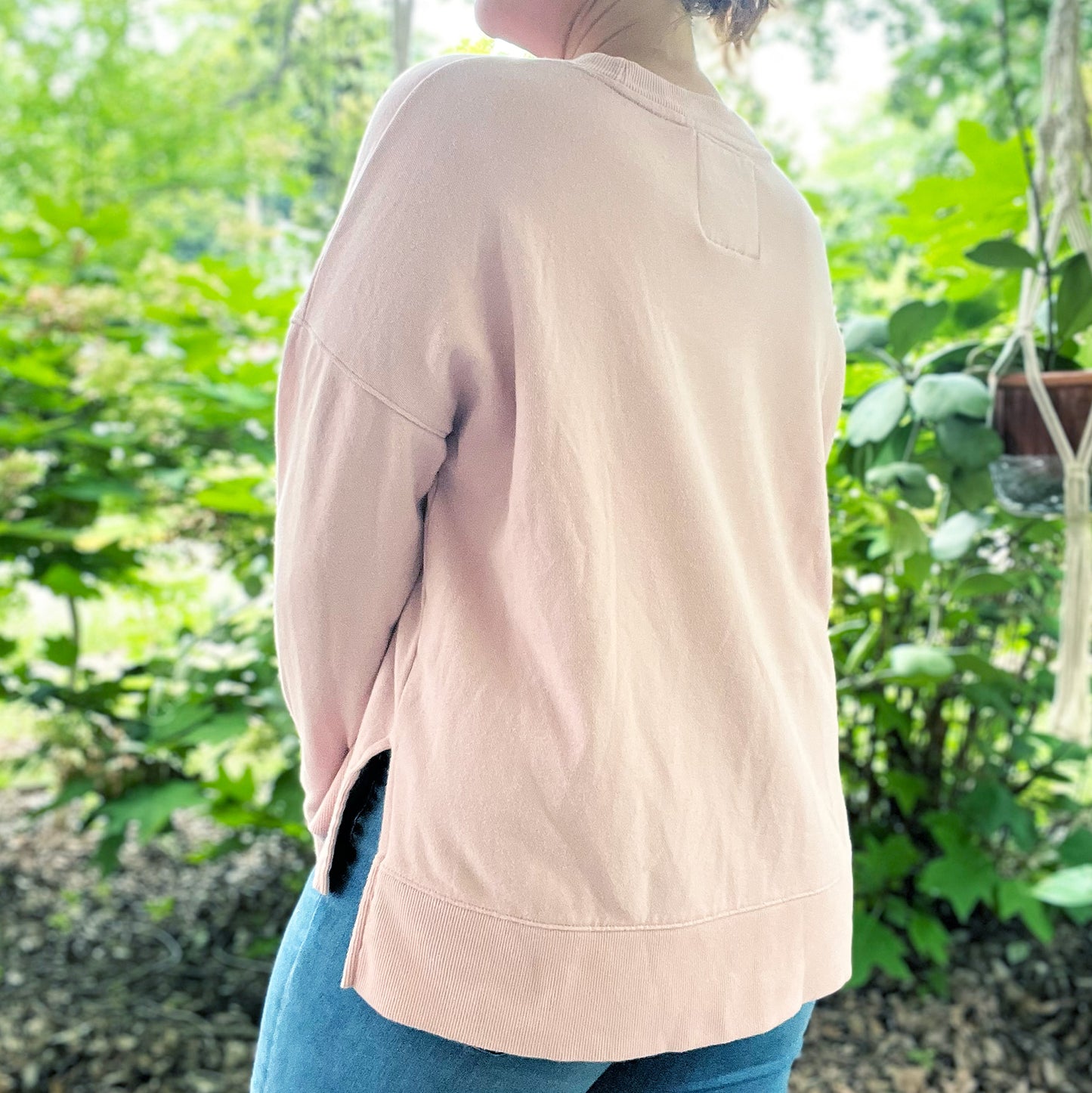 Stronger Together | June Birth Flower | Pink Sweatshirt | Large