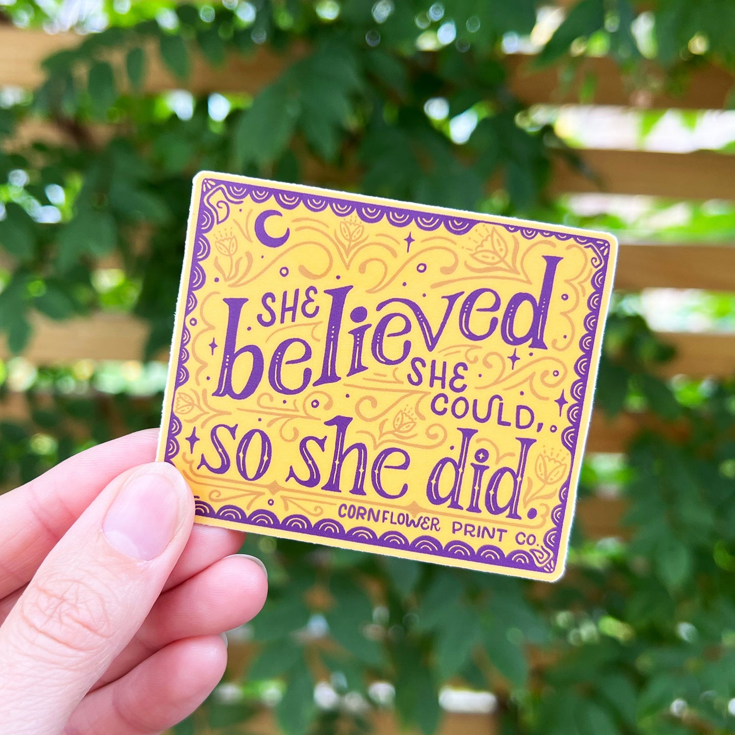 Vinyl Sticker | She Believed She Could