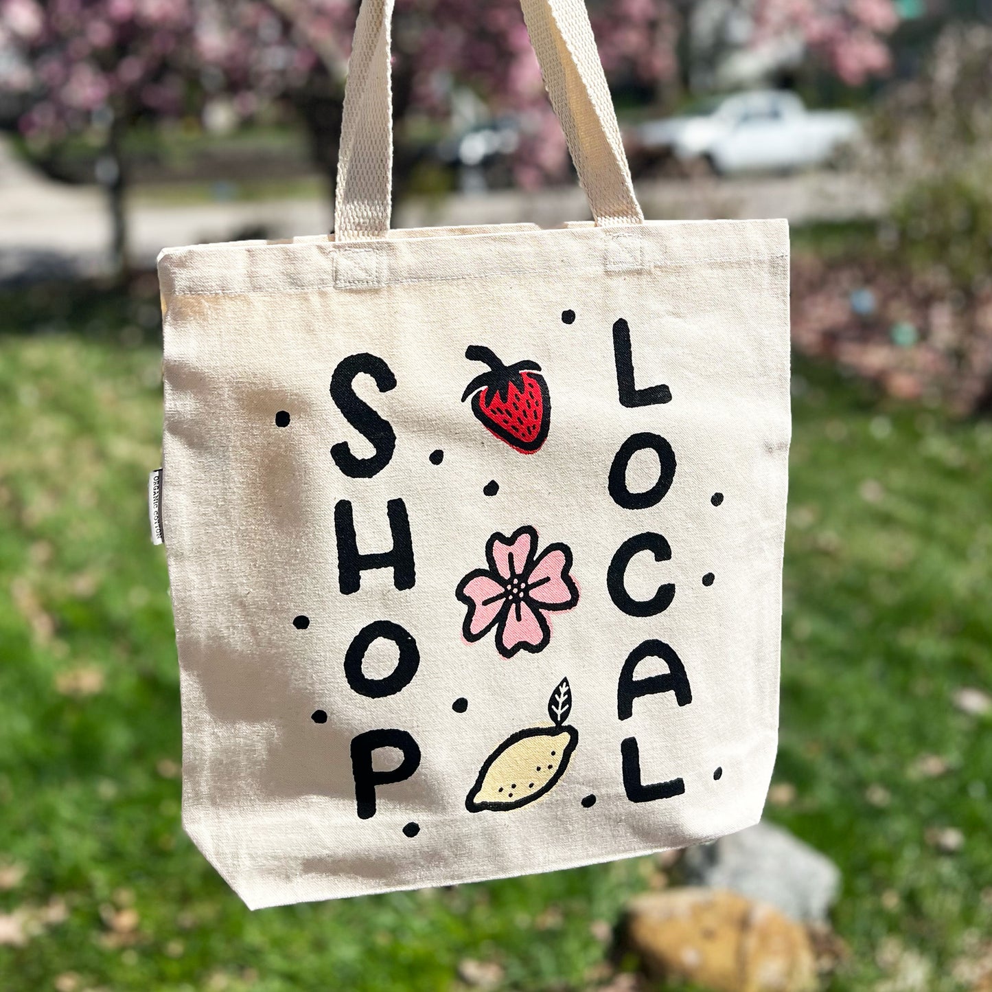 Shop Local | Cream Tote Bag