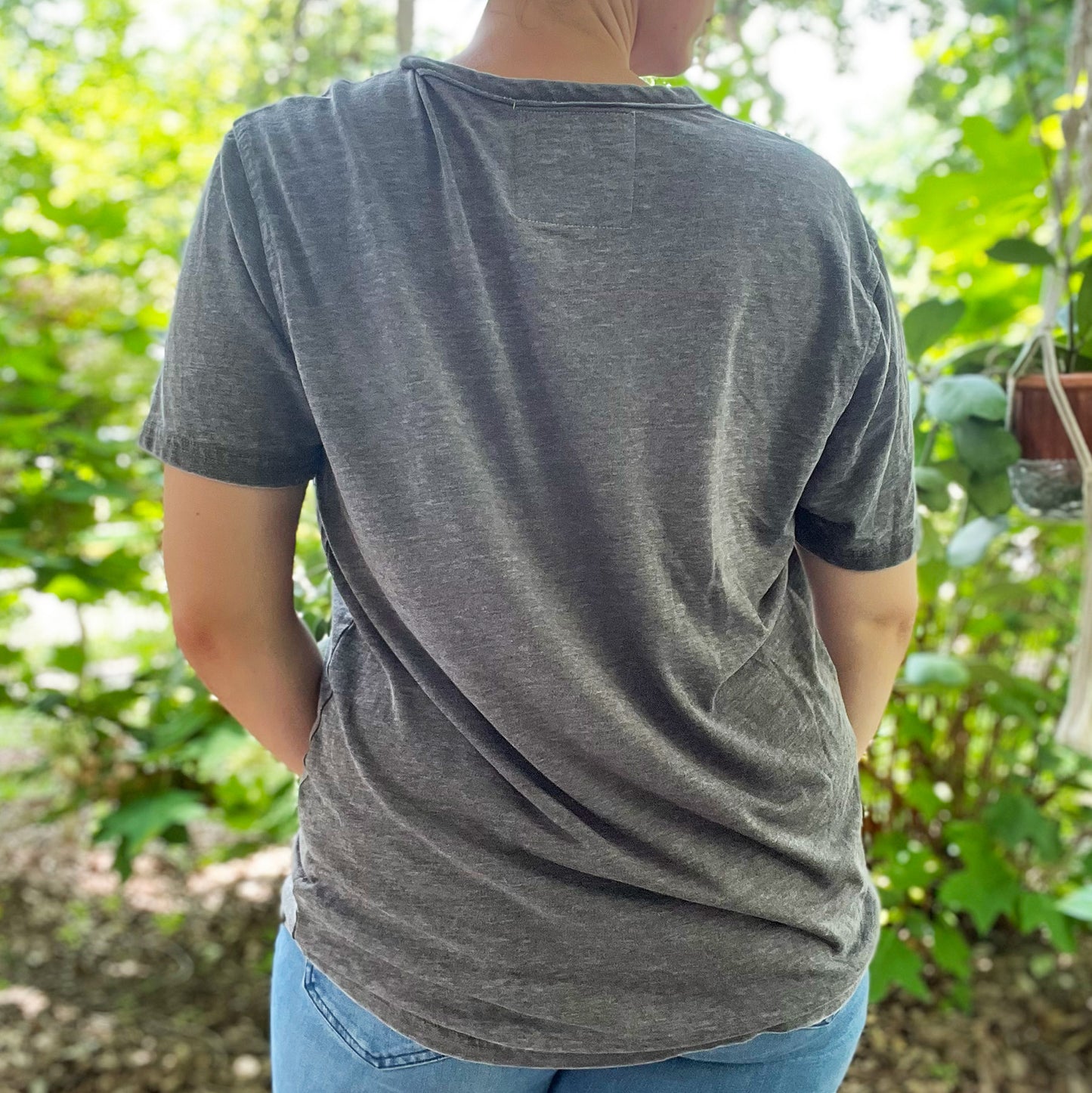 Stronger Together | June Birth Flower | Dark Gray Tee | Large
