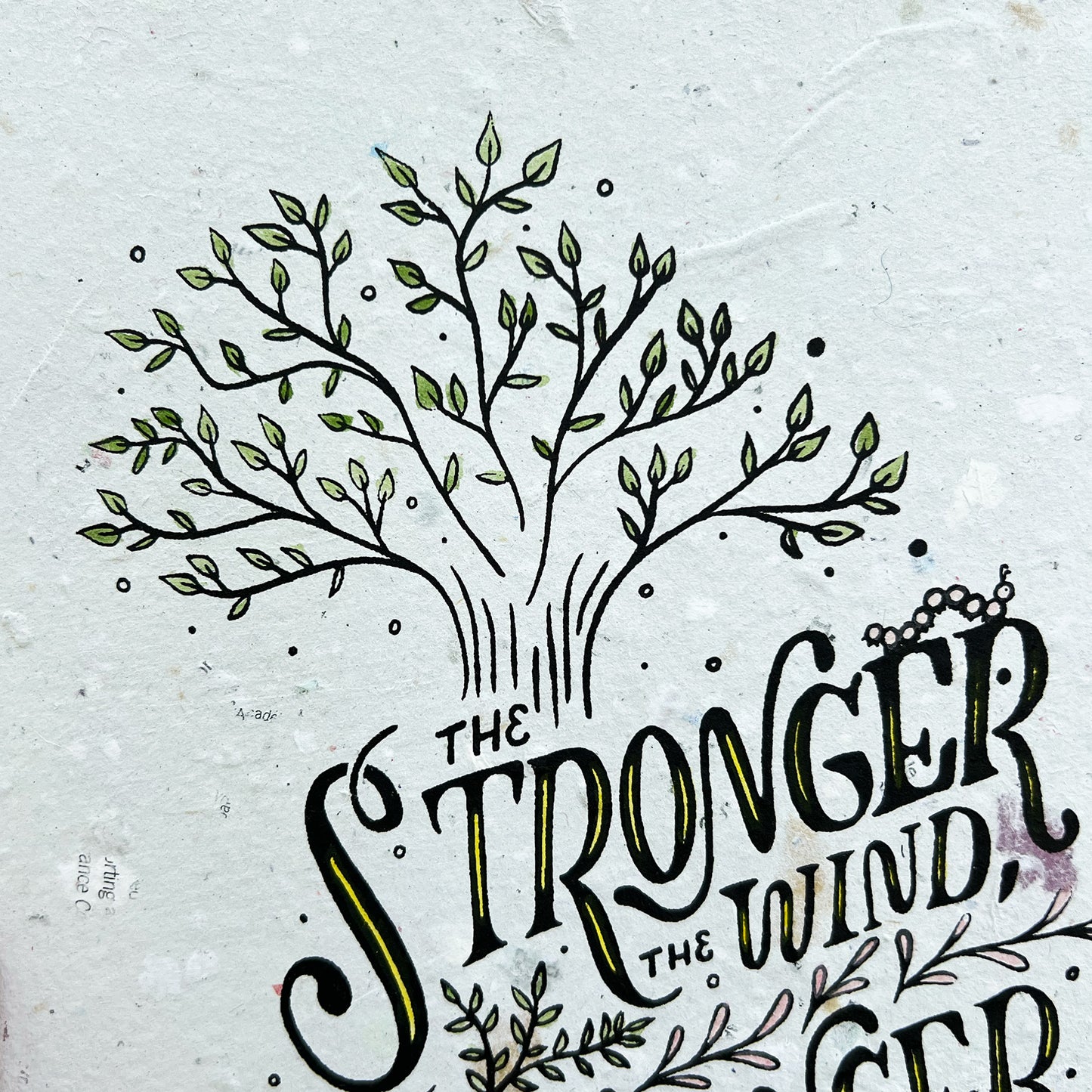 Handmade Paper Poster | Strong Tree