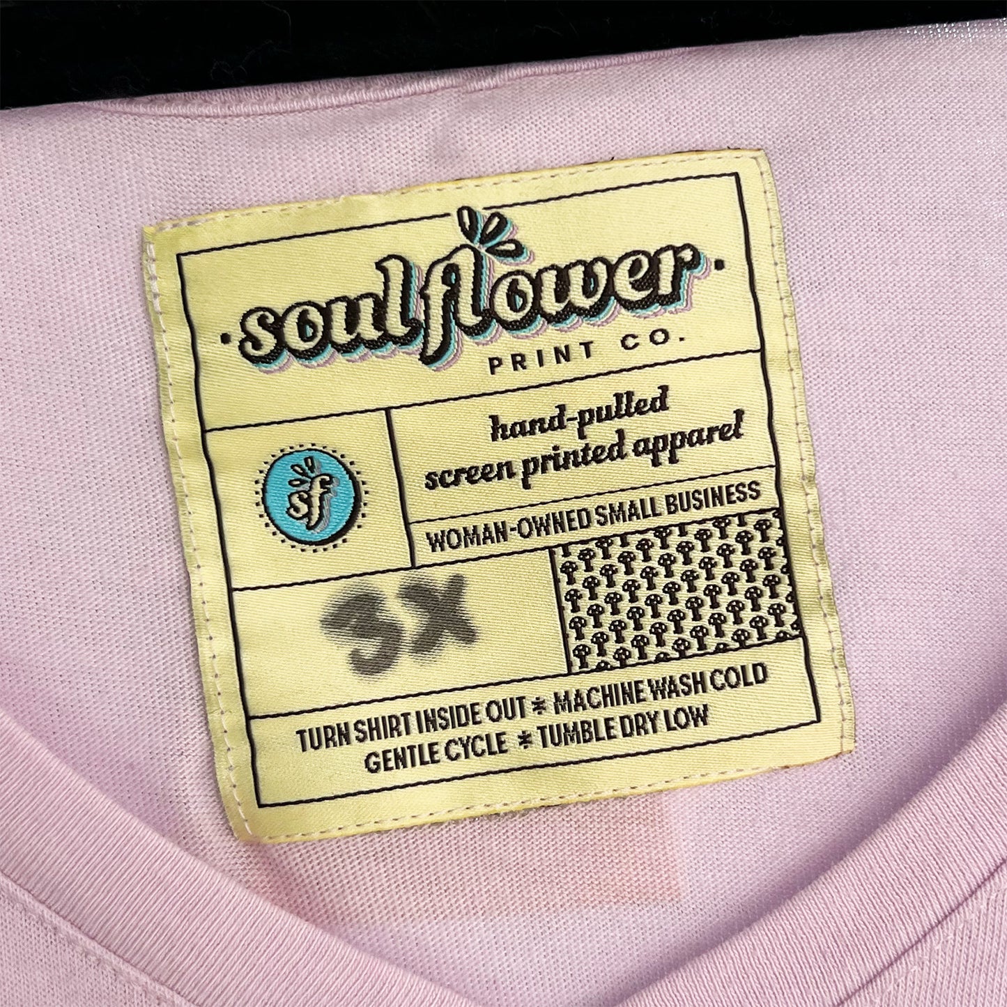 Self Care Cat | Light Pink with Ruched Sleeve Tee | 3X