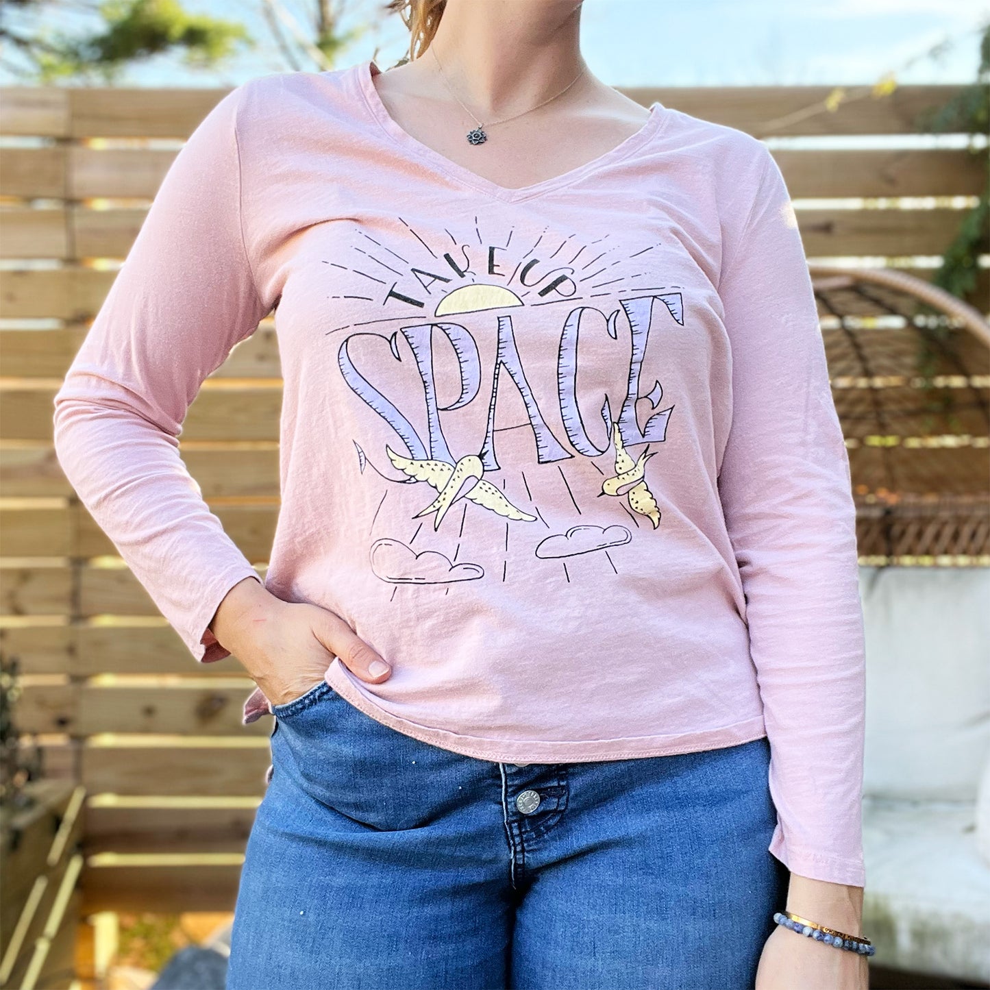 Take Up Space | Pink Long Sleeve | Medium