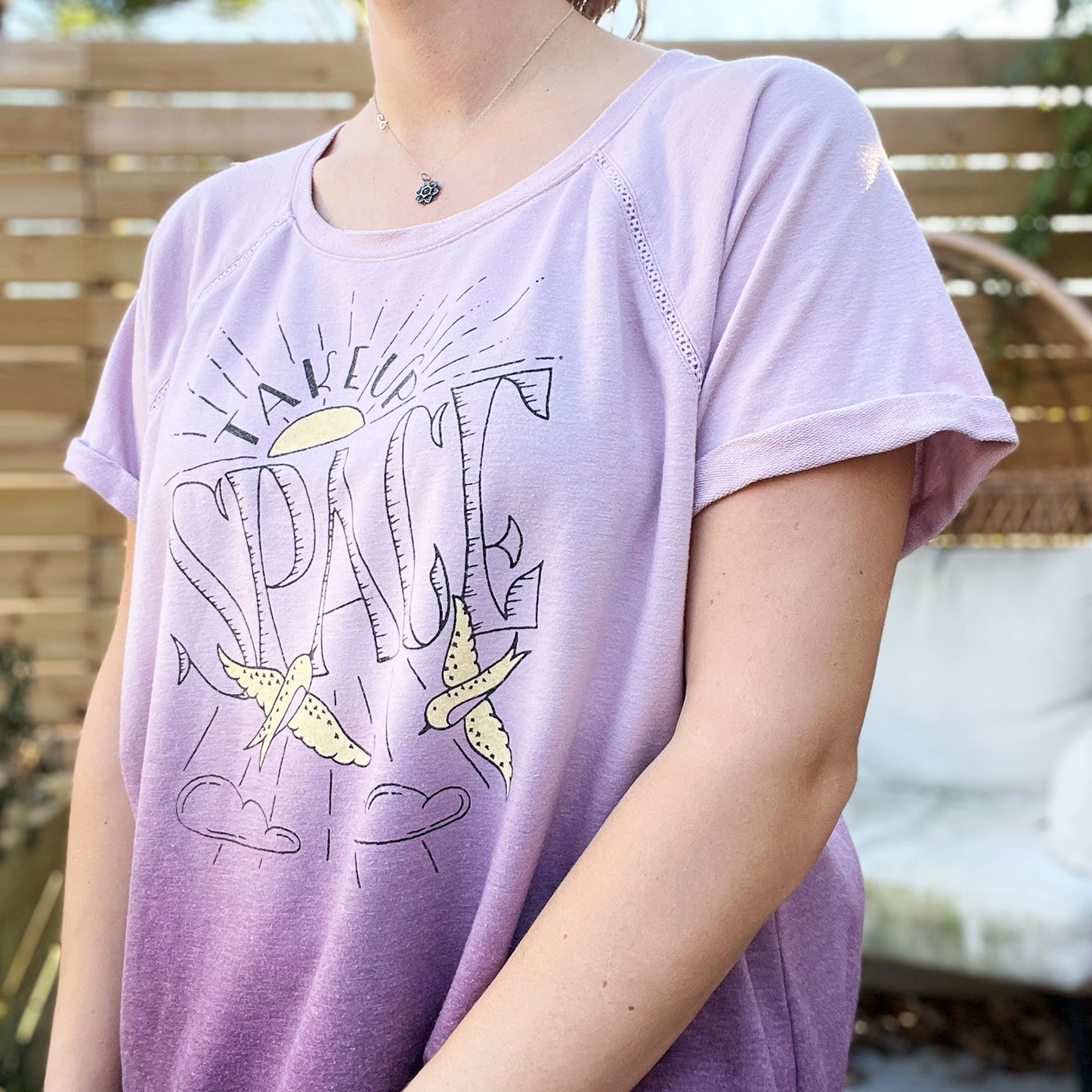 Take Up Space | Purple Ombre Tee | XL