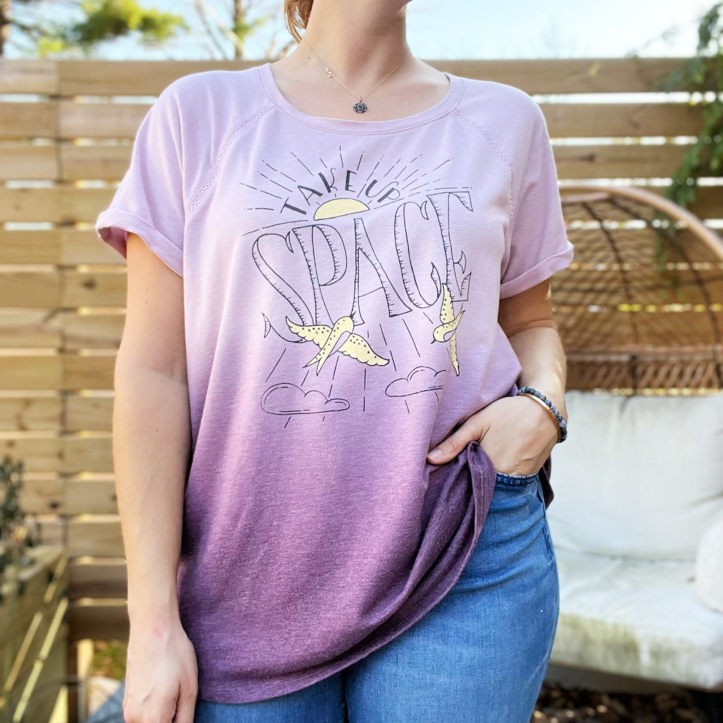Take Up Space | Purple Ombre Tee | XL