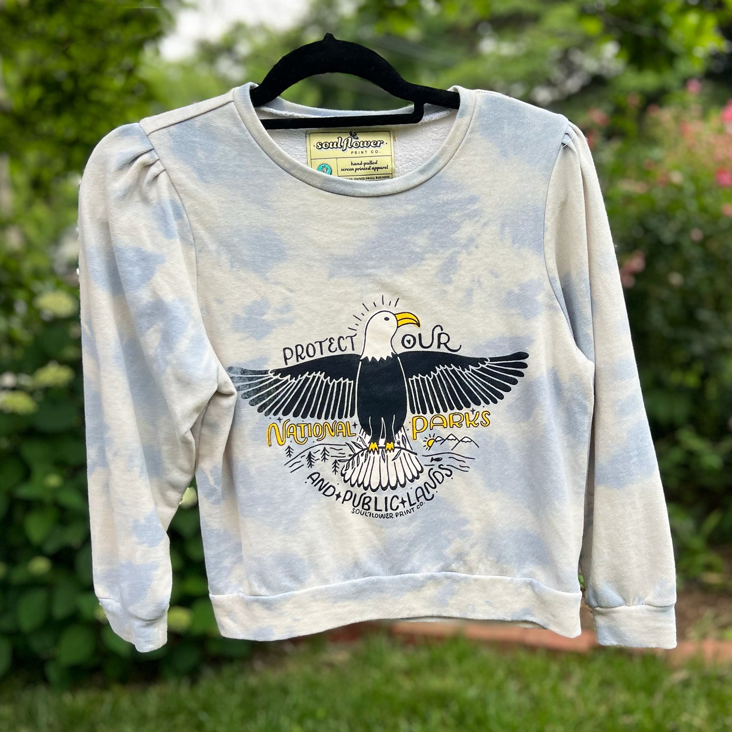 National Parks | Blue Tiedye Sweatshirt | Small