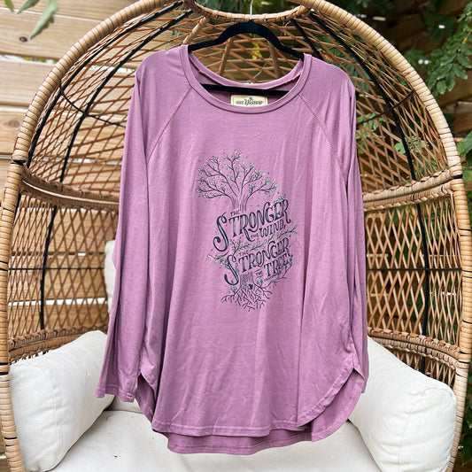 Strong Tree | Purple Long Sleeve | 2X