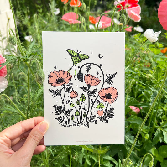 Postcard | August Birth Flower | Seek Hope