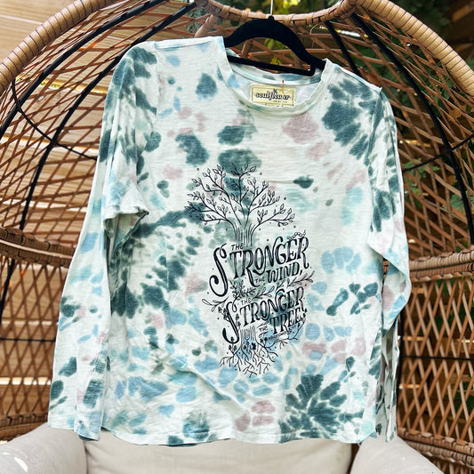 Strong Tree | Blue / Green / Pink Tiedye Long Sleeve | Medium