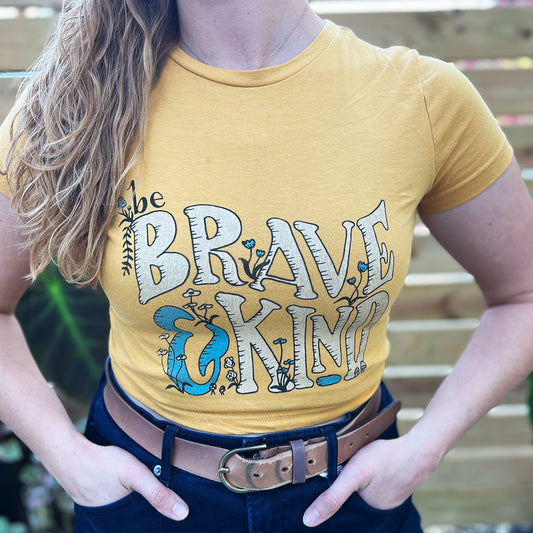 Brave & Kind | Mustard Crop Top | Medium