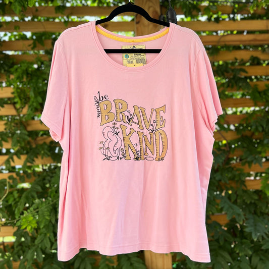 Brave & Kind | Pink Tee | 3X