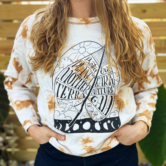 Protect Mother Nature | Tiedye Sweater | Medium