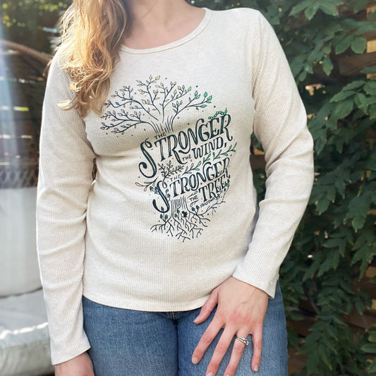 Strong Tree | Soft Cream Long Sleeve | Large