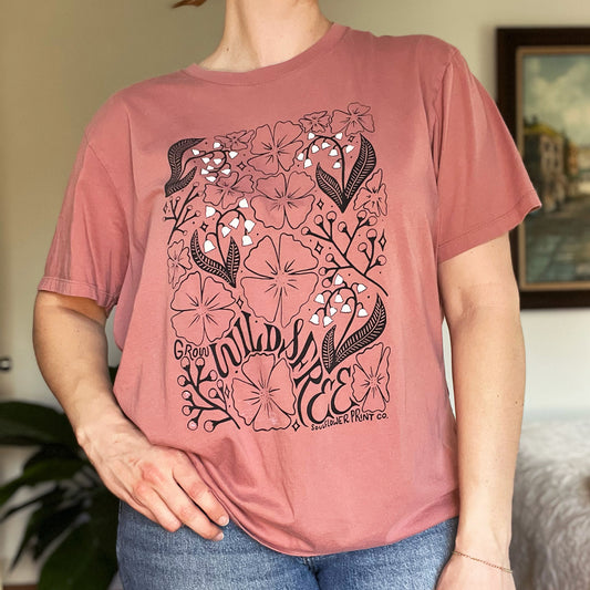 Wild & Free | Dusty Pink Tee | 2X