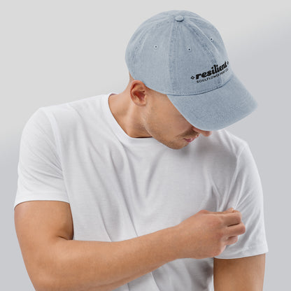 Denim Hat | Resilient | Black Embroidery