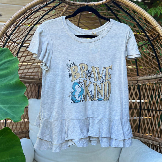 Brave & Kind | Cream Flowy Tee | X-Small