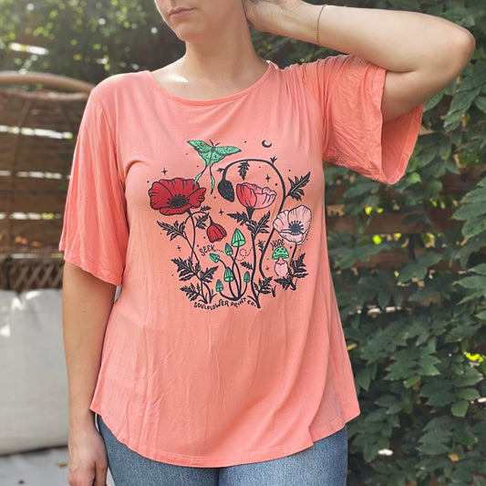 Seek Hope | Pink Flowy Tee | XL