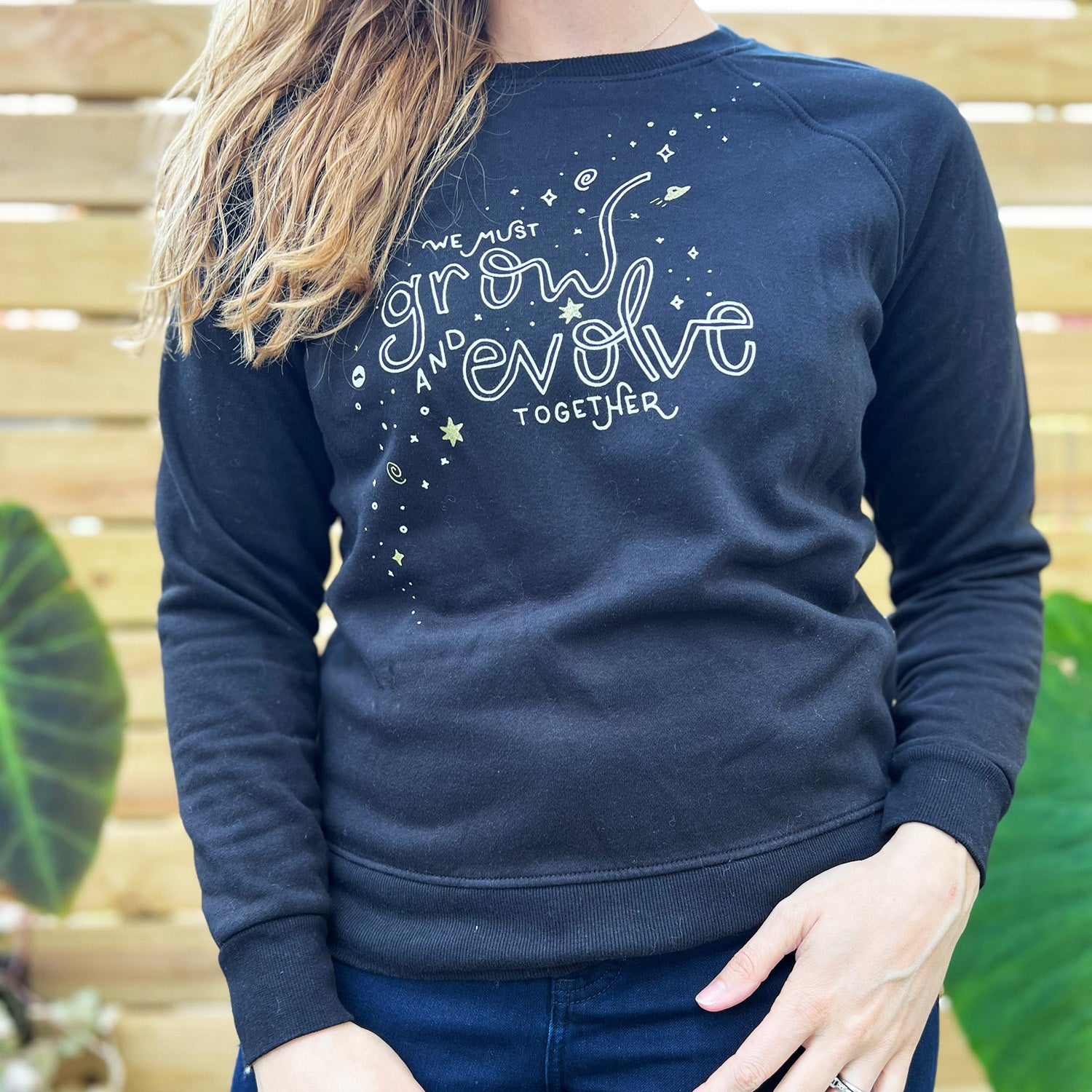 Grow & Evolve | Black Sweater | Medium.
