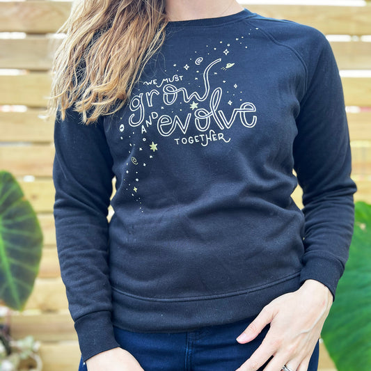 Grow & Evolve | Black Sweater | Medium