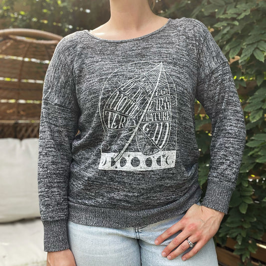 Protect Mother Nature | Heather Dark Gray Long Sleeve | Medium