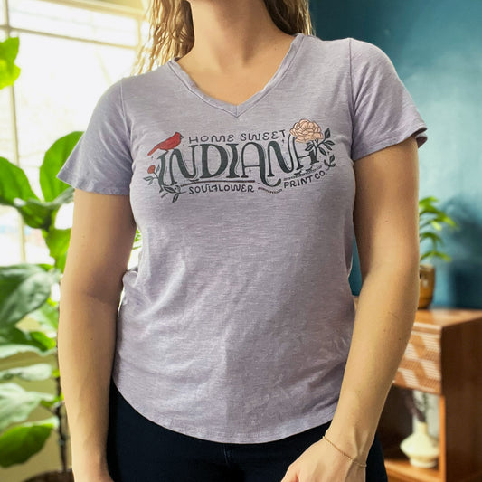 Home Sweet Indiana | Purple Tee | Medium