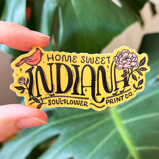 Vinyl Sticker | Home Sweet Indiana